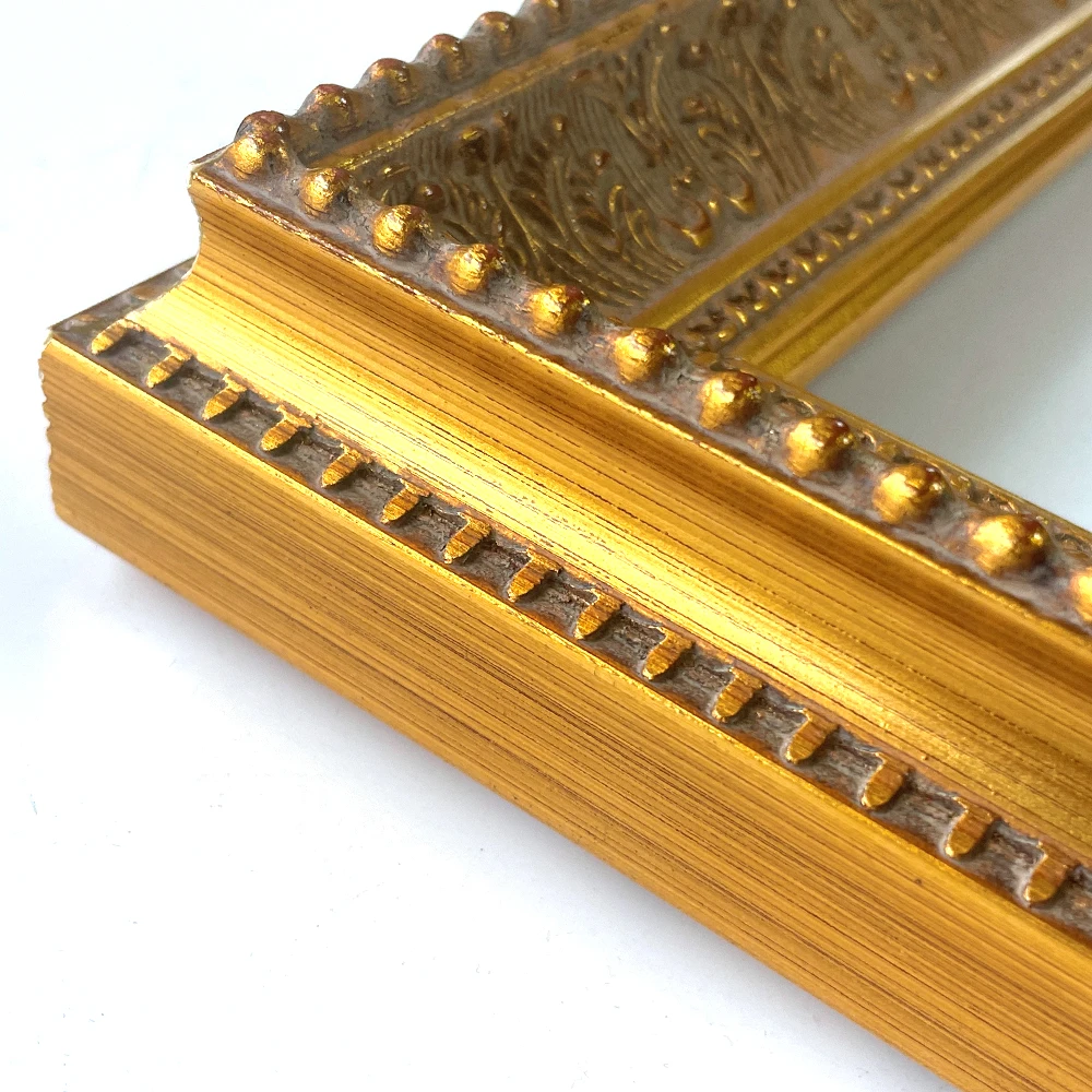 In Stock Most Popular European Classic Painting Frames Gold Leaf Retro Court Style Picture Frame Moulding for Home Wall Decor
