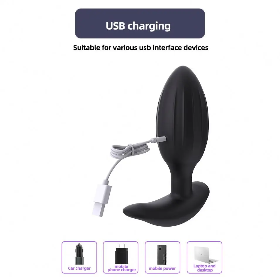 new plug anal con vibration remote control electric anal plug rear toy massager  Butt Plug  Anal sex toys for man and women