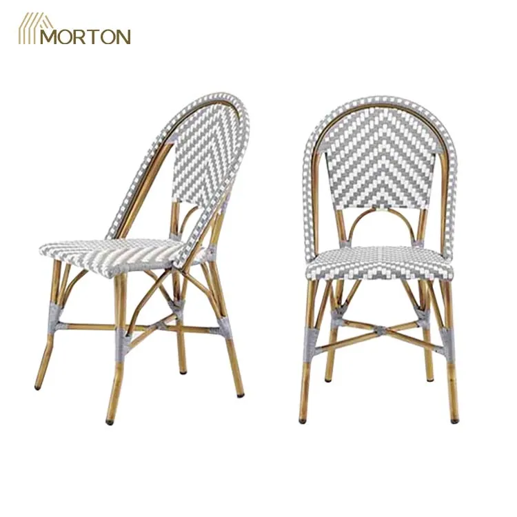 Water Proof Nordic High Quality Bamboo Dining Furniture Chair Rattan Wicker Chair Outdoor Garden Chair