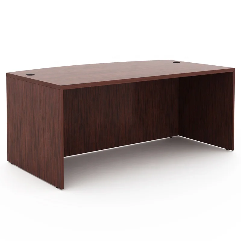 Bowfront wooden laminate MFC board office computer desks CEO manager executive office desk
