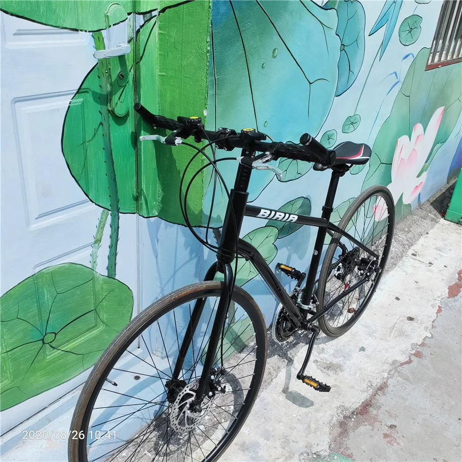 cr mo frame bicicleta straight handlebar 24 speed road bike