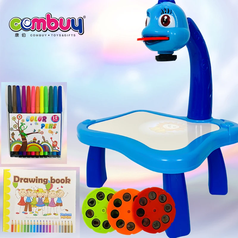 Intelligent drawing machine electric 3 in 1 kids projector painting toy