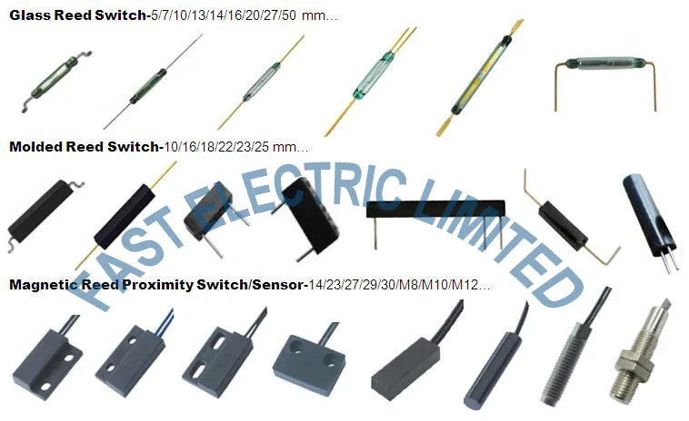 Factory direct-in  plastic housed / molded magnetic contact dry reed switch sensor