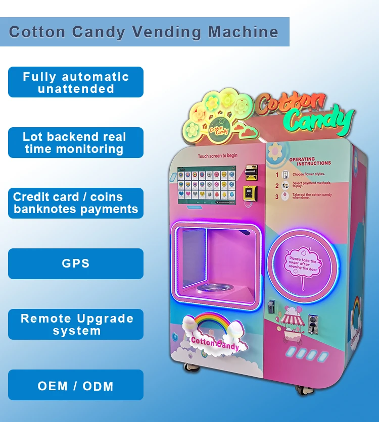 Dlight Automatic Cotton Candy Vending Machine
