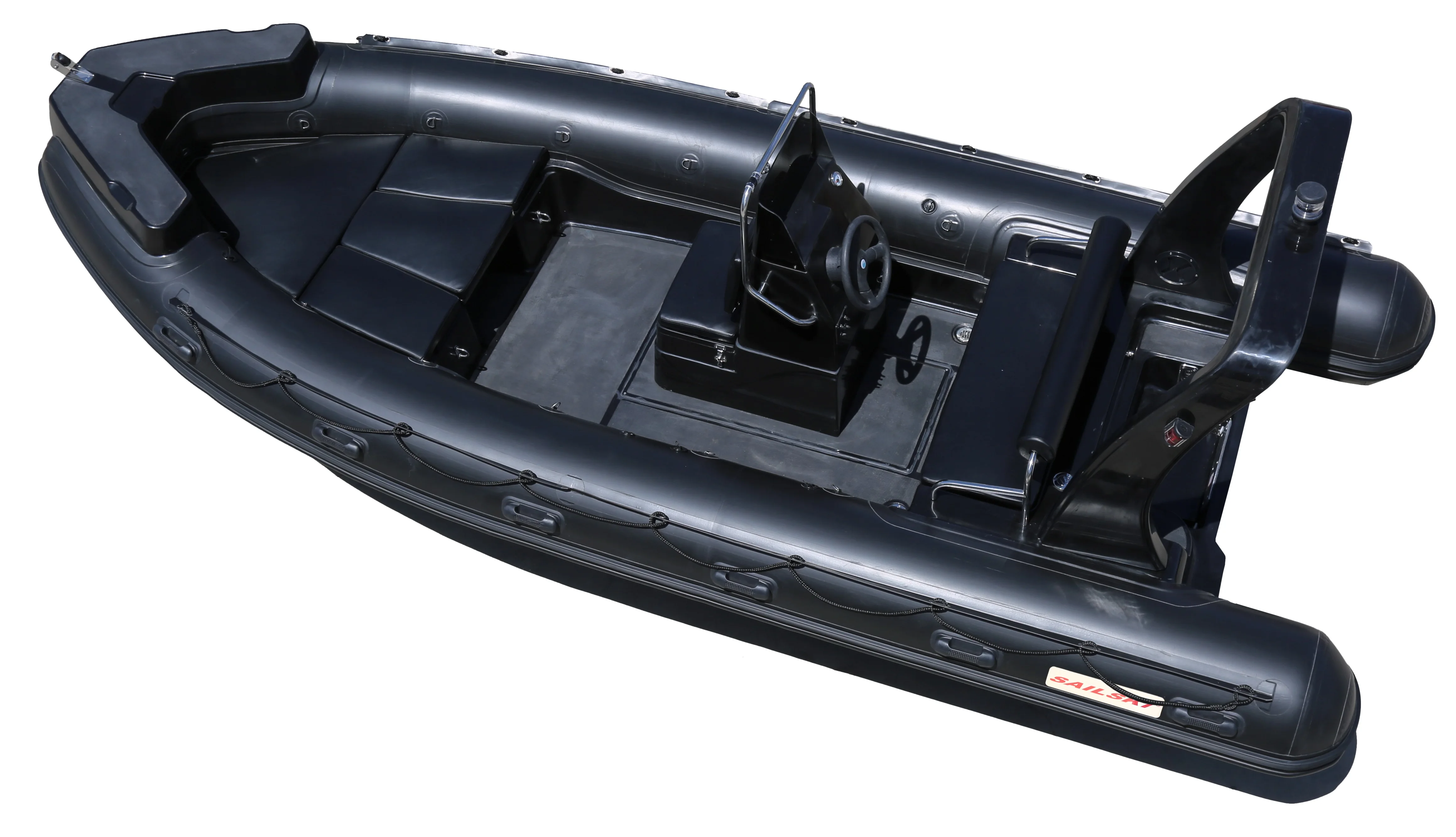 SAILSKI luxury fiberglass hull inflatable boat 5.5m/18ft ( Hypalon 1.25mm, 90hp outboards)