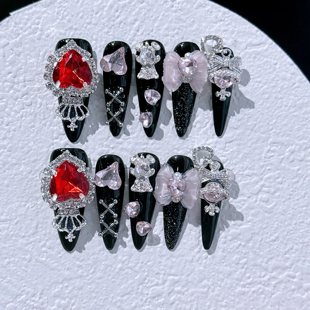 High Quality OEM False Luxury Handmade Nails Art Long Full Cover Fake DIY Press-On Nail Full Cover Fake Nails