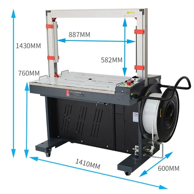 Arch Carton Strapping Machine For Cardboard Corrugated Carton Case Bundling With PET And PP Strap Belt