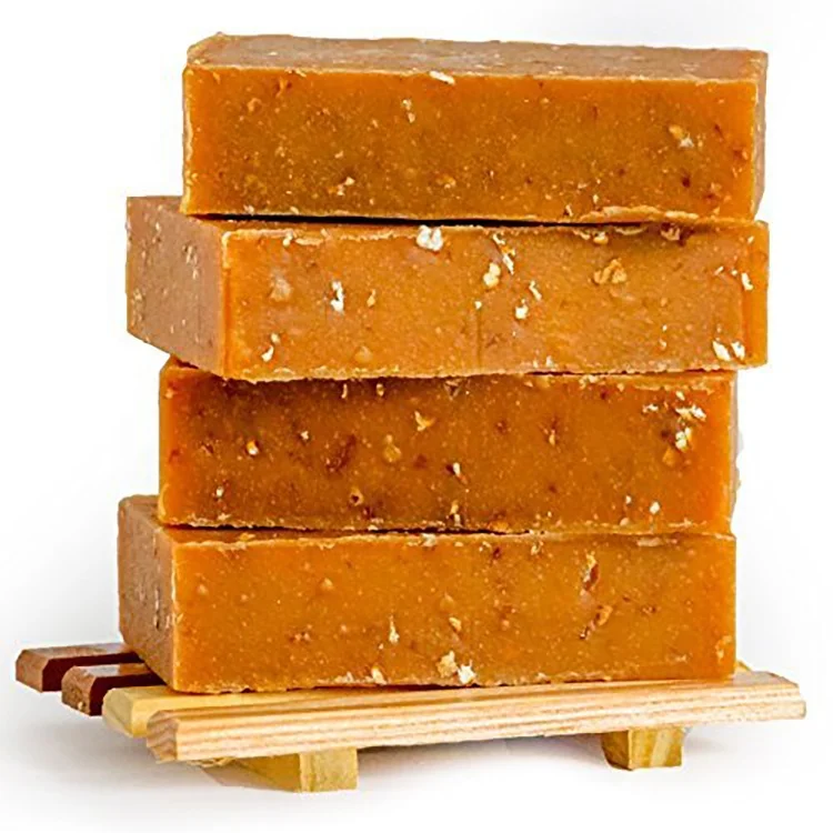 Oem 100% Natural Organic Honey Oatmeal Exfoliating Bath Soap for Women and Men