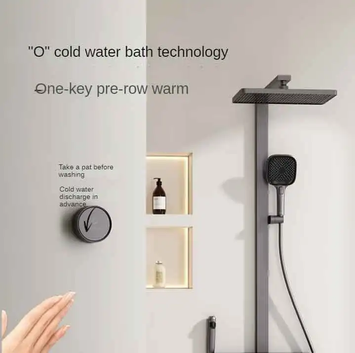 Handheld Rain Combo Bath Bathroom Shower Faucet Kit Adjustable Height Hose Rainfall Showerhead System Chrome Soft Jet