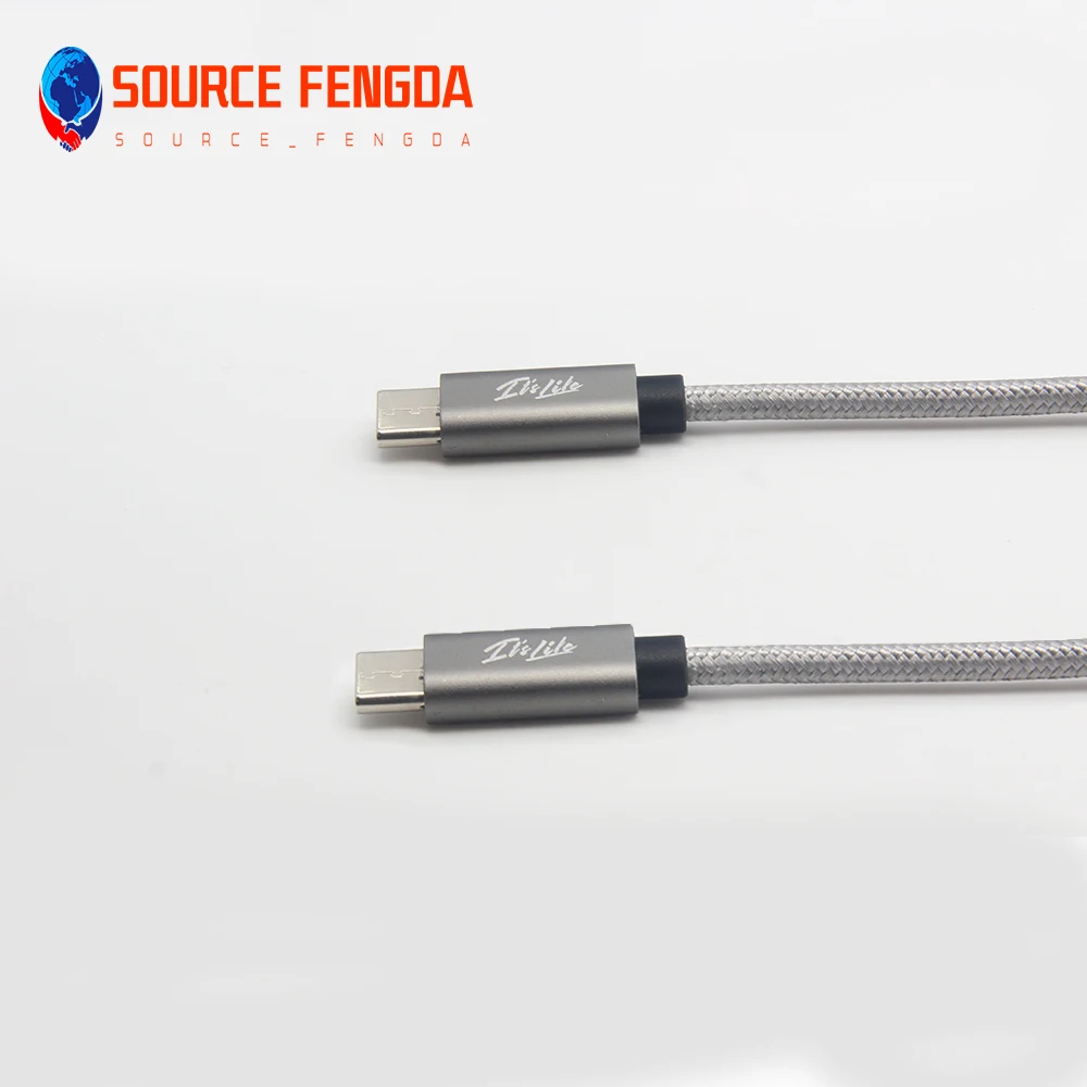 Aluminum 5A  Fast Charging USB type C to Usb type C cable High Speed Data Syncing USB C 3.0 cable