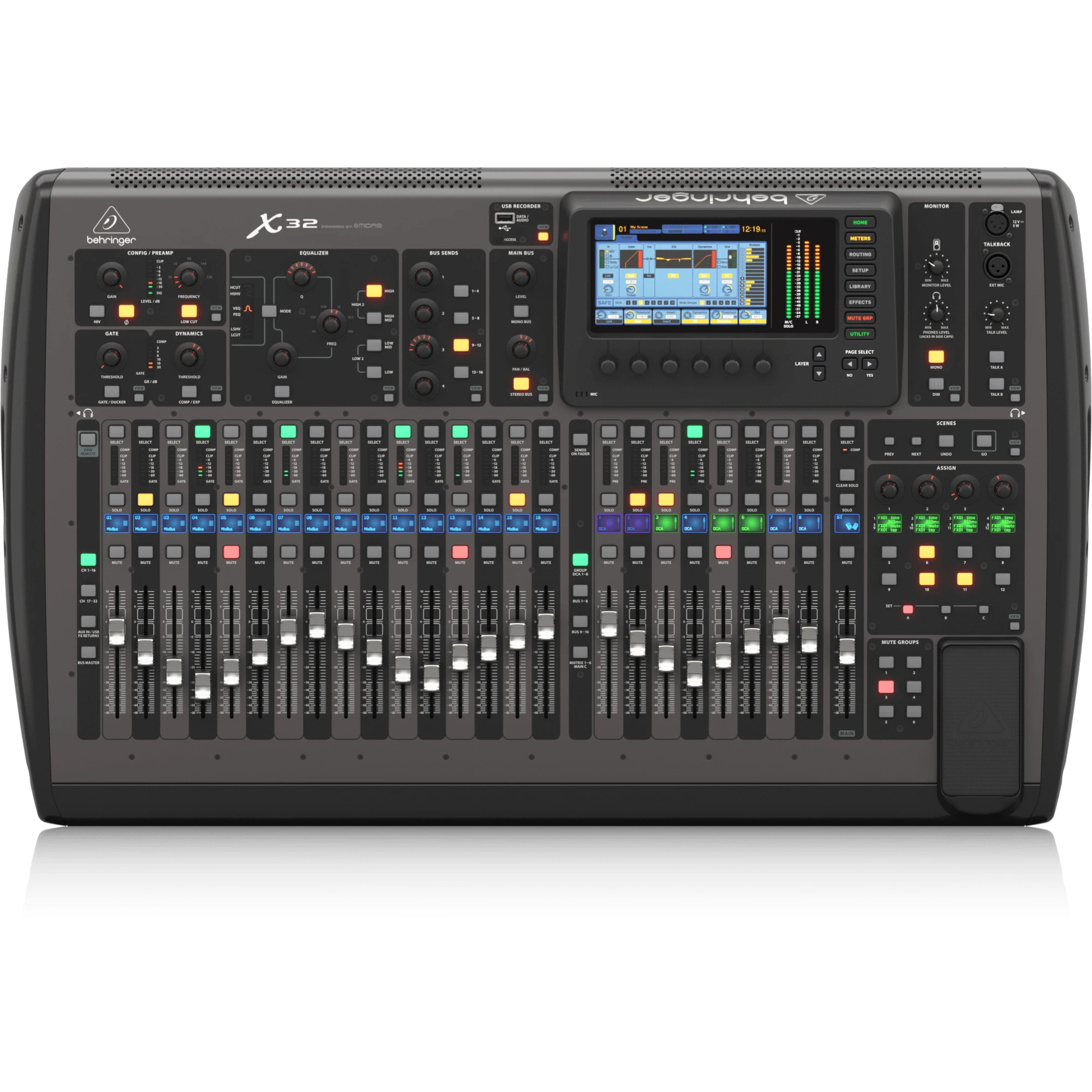 Звуковая система Behringer X32 PA, профессиональные динамики, цифровой микшер, консоль, живое шоу, музыкальное оборудование, 32 входа, аудиомикшер