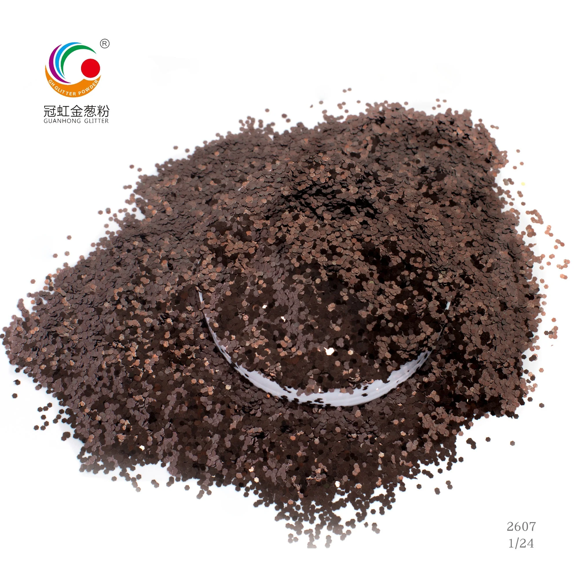 Производитель GH2235, оптовая продажа, ультратонкая розовая ПЭТ гексагональная блестящая пудра для ткани, текстиля, Новогоднее украшение