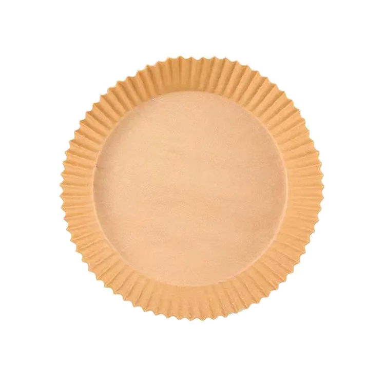 Brown or white silicone coated perforated resistant air fryer parchment oil proof pad tray cooking paper for food