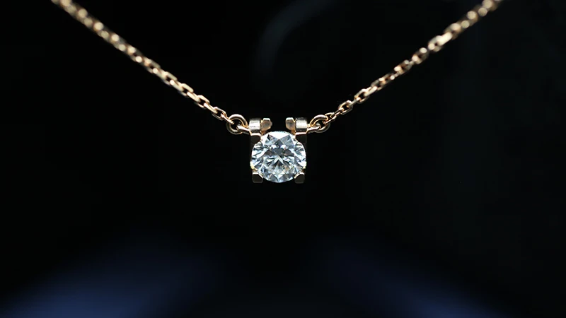 Thriving Gems Jewelry White Gold 14K 18K VVS Diamond Necklace Women