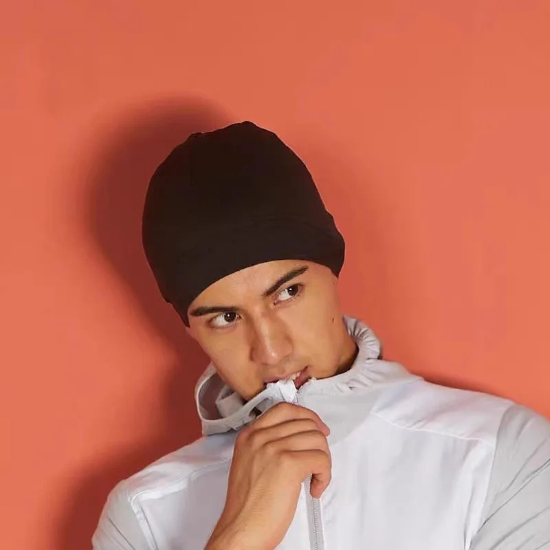 Winter Warm Outdoor Solid Color Running Hats Customized Embroidered Logo Windproof Sport Beanie Skull Cycling Knitting Cap