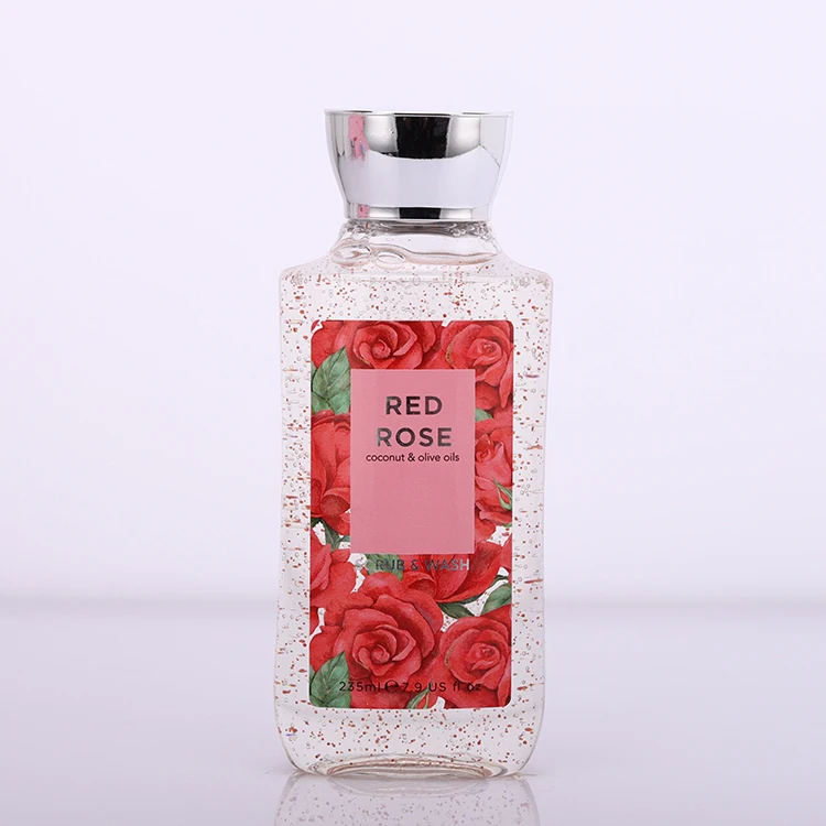 wholesale custom women 235ml body bath wash exfoliating scrub