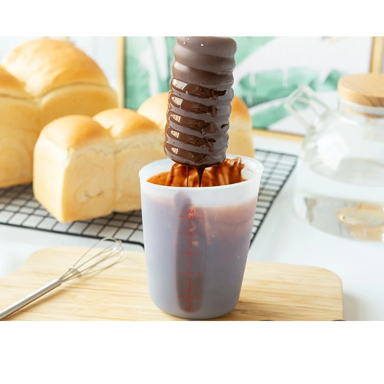 500ml Silicone measuring cup with scale reusable kitchen baking measuring cup washable for silicone bakeware