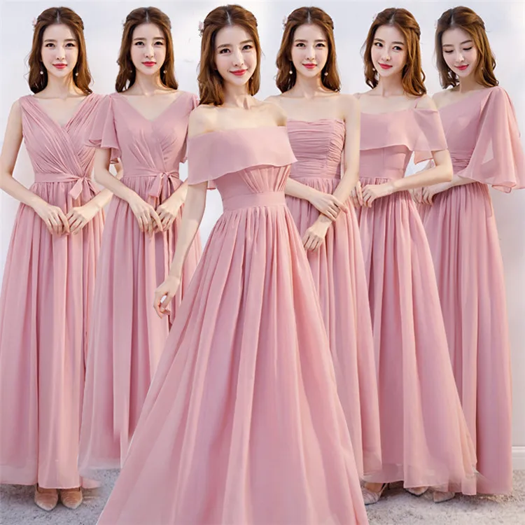 formal chiffon burgundy gorgeous long wedding dresses for bridesmaid party dresses women