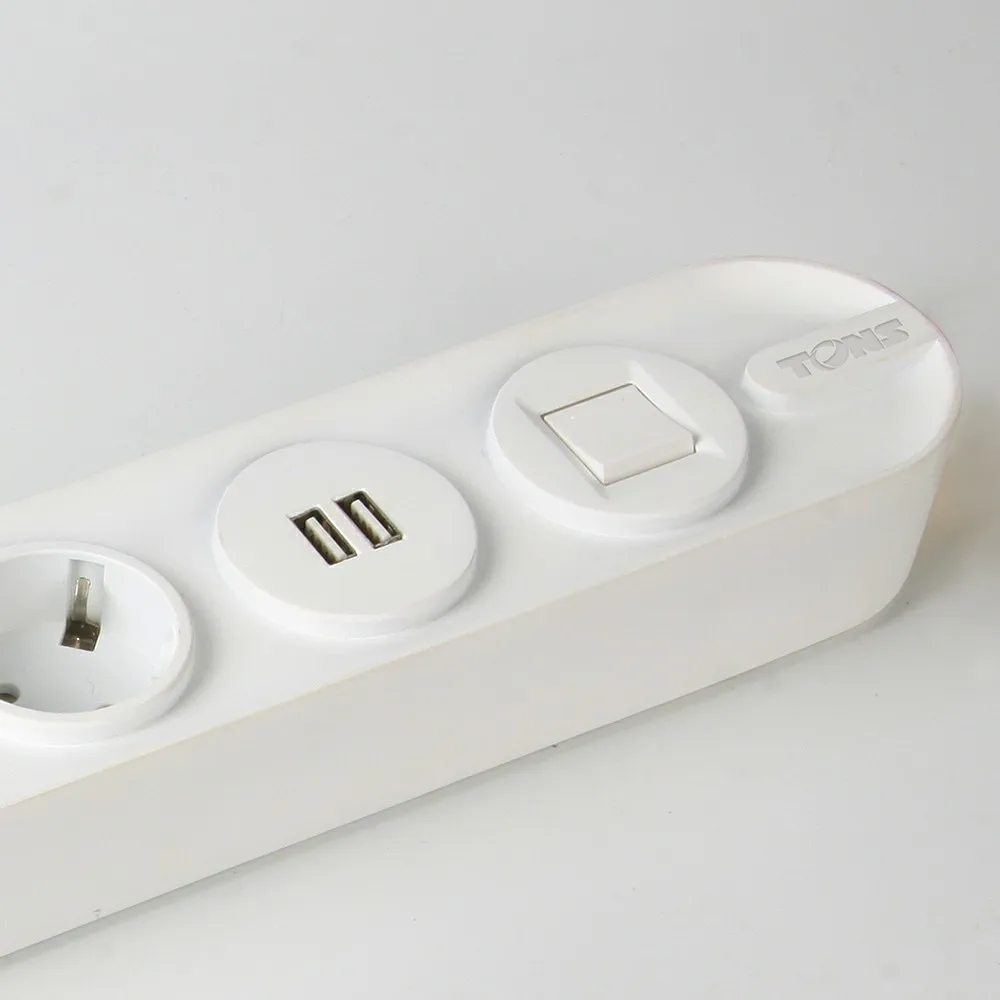 Бытовые ABS PP PC CE Rohs 5AC розетки с USB стабилизатор
