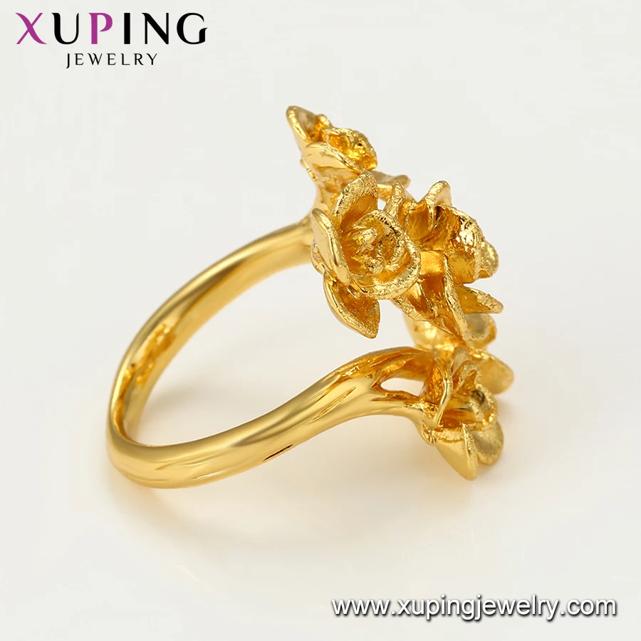 16776 xuping Customized Jewelry Newly designed Dubai Luxury Rose Gold 24K Gold Adjustable Engagement Ring