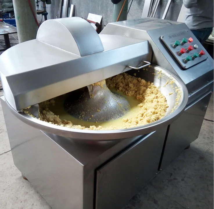 Stainless steel industrial Automatic meat emulsify bowl cutter machine 3 blades meat chopper machine price