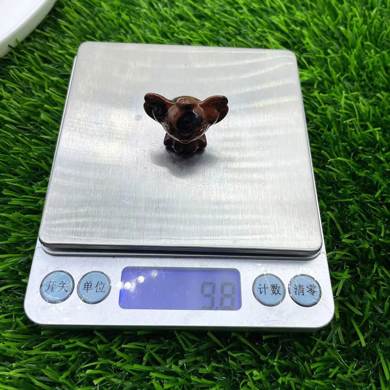 Natural carving Cartoon Statue Reiki Crystal Crafts Rose Quartz Labradorite Stitch Figurine for Gift