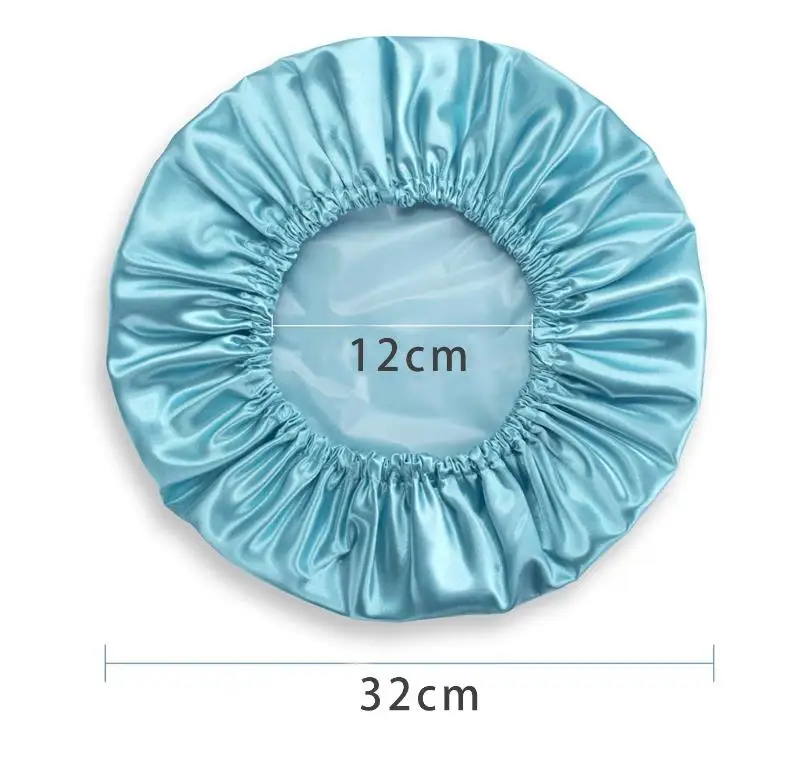 Производитель, аксессуары для ванной, многоразовая водонепроницаемая шапочка для душа на заказ с эластичной