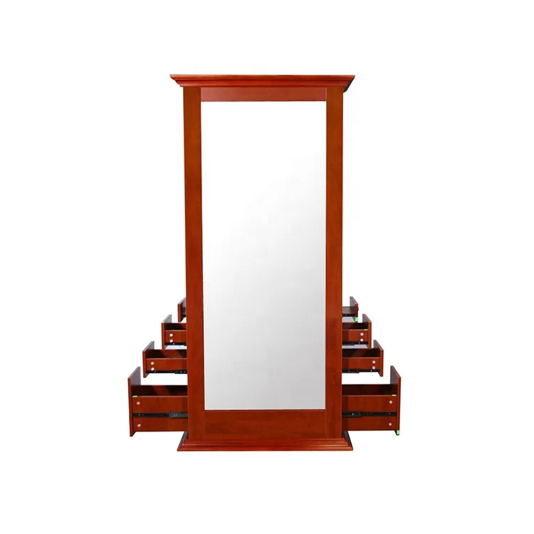 Good Quality Hot Sale Big Mirror Beauty Barber Shop Hair Salon Furniture Styling Mirror Station Hairdressing Styling Station
