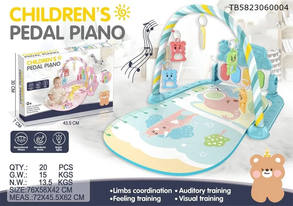 Konig Kids Music Piano Play Mat Gym Baby Toys 0-12 Months Baby Activity Mat jouer pour enfant Baby Playmats