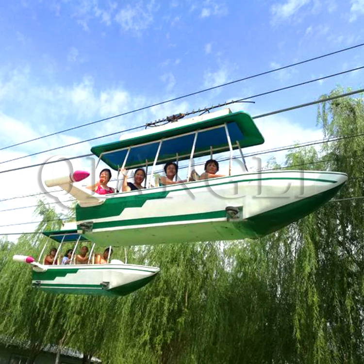 Aerial Ropeway System Large Outdoor Adventure Ropeway Cable Car Spacecraft Airship Rides Airship Cableway