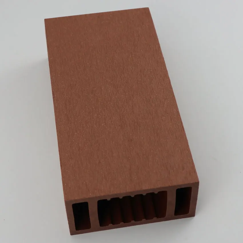 Cheap Price  Exterior 50*50 100*50 Square Hollow Wood Tube Plastic Composite Outdoor WPC Timber Tubes