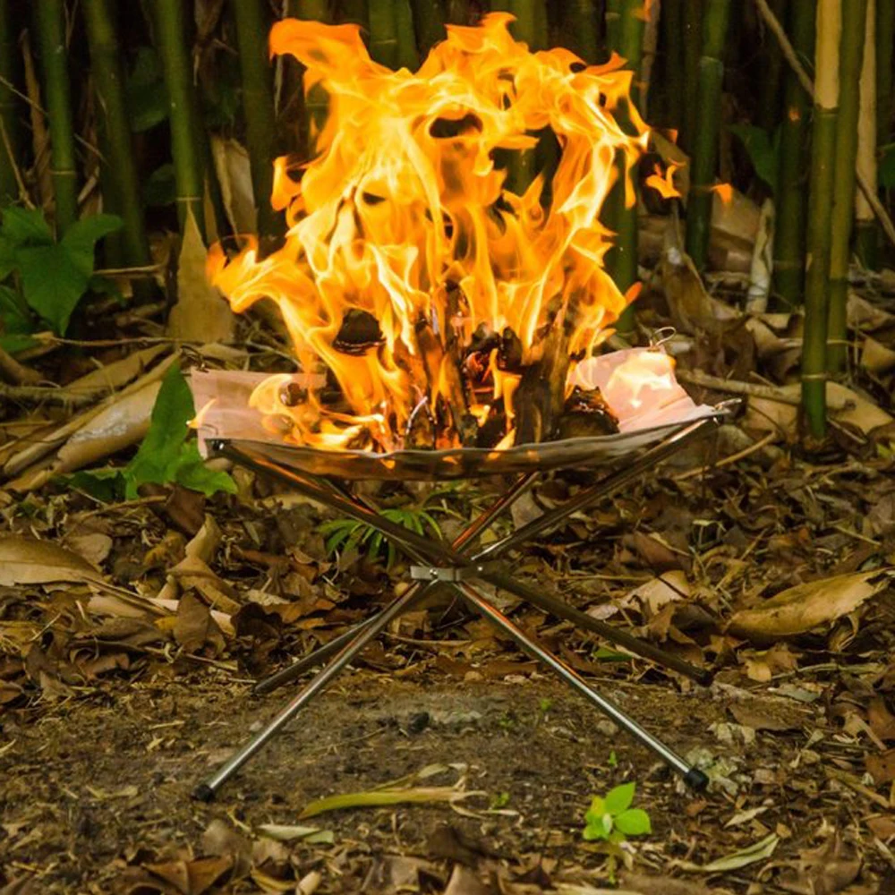 Customized Feuerstellen ISO9001 Certificate Portable Fire Pit Camping Foldable