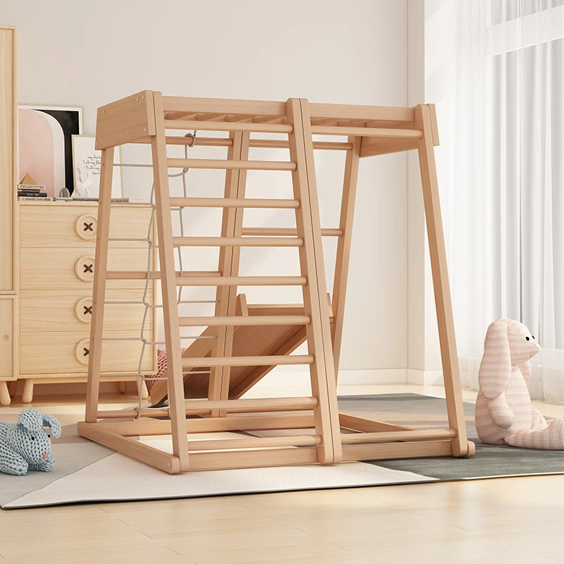 Pikler Triangle Foldable Wooden Climbing Ladders Toys  Indoor Climbing  Frame