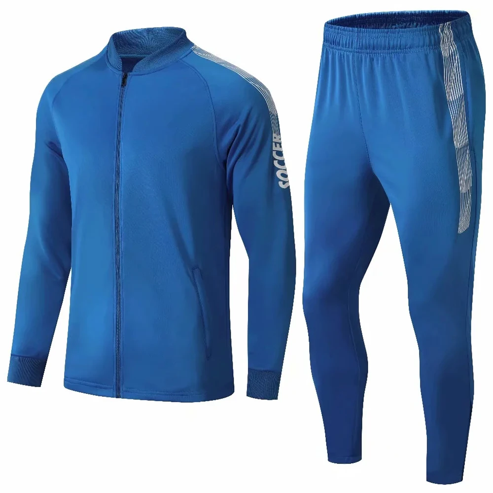 Custom Long Sleeve Soccer Wear Warm Jackets Pants Football Team Jerseys