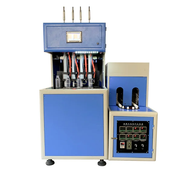 Semi Automatic 4 Cavity PET Bottle Blow Moulding Machine with Automatic Preform Loader