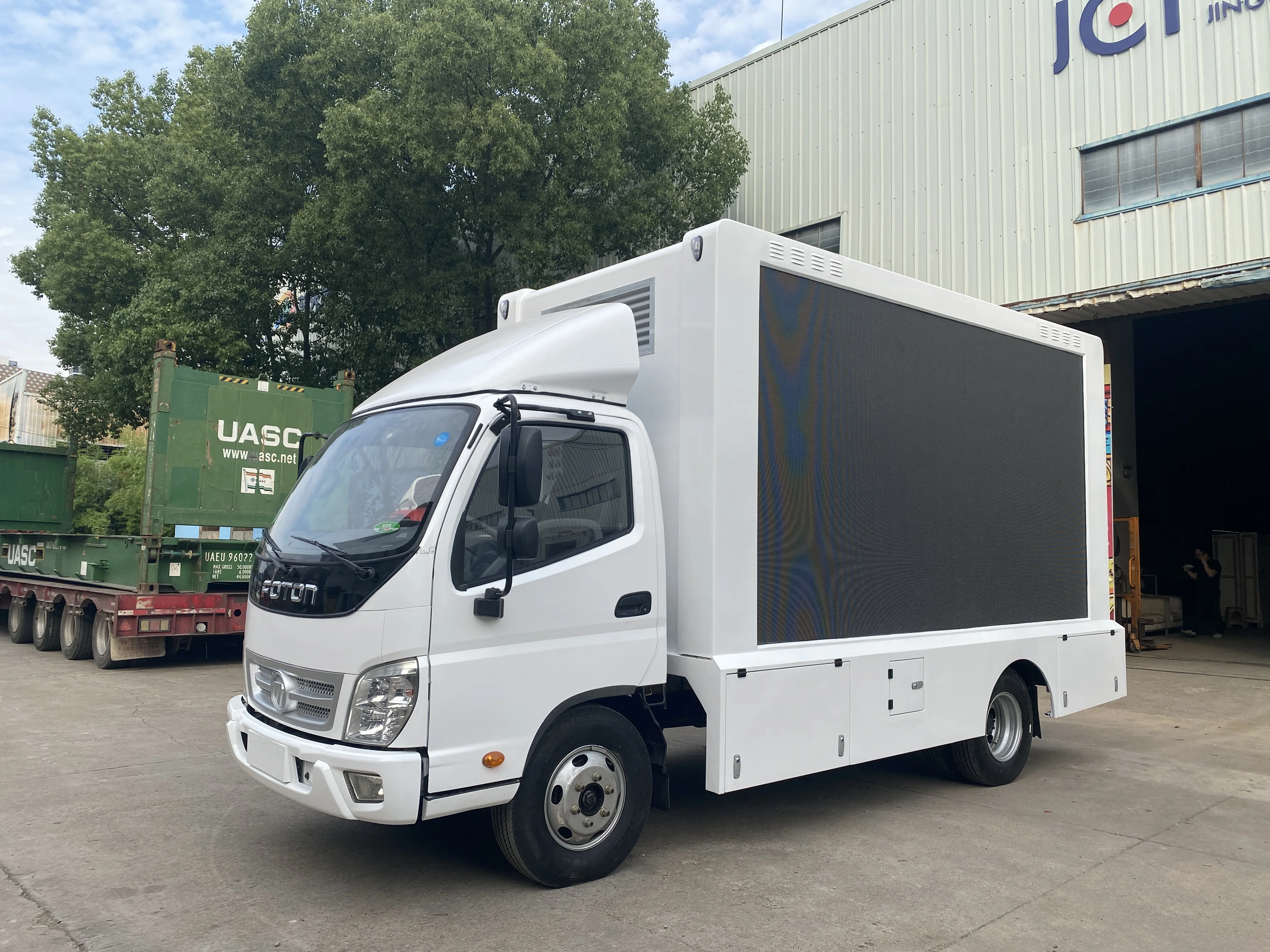 full color outdoor digital 3 sided led moving billboard advertising truck mobile advertising display panel sign screen for sale