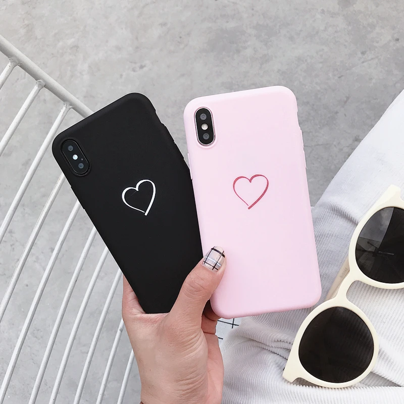 For Huawei P8 P9 P10 P20 Lite Plus P30 Pro 2017 P Smart 2019 Z Cute Love Heart Case For Huawei Mate 10 20 30 Lite Pro Cover