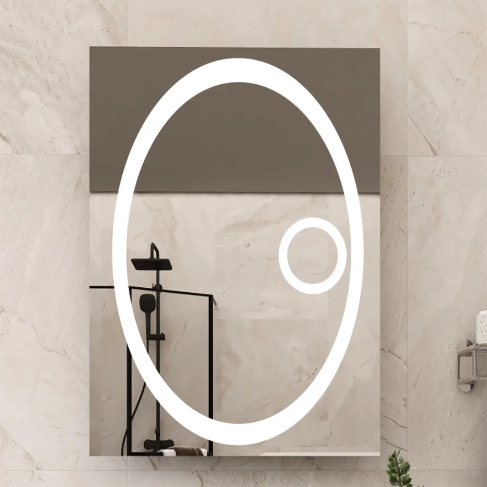 Smart Bathroom Accessories LED Bathroom Mirror Light With Magnifier