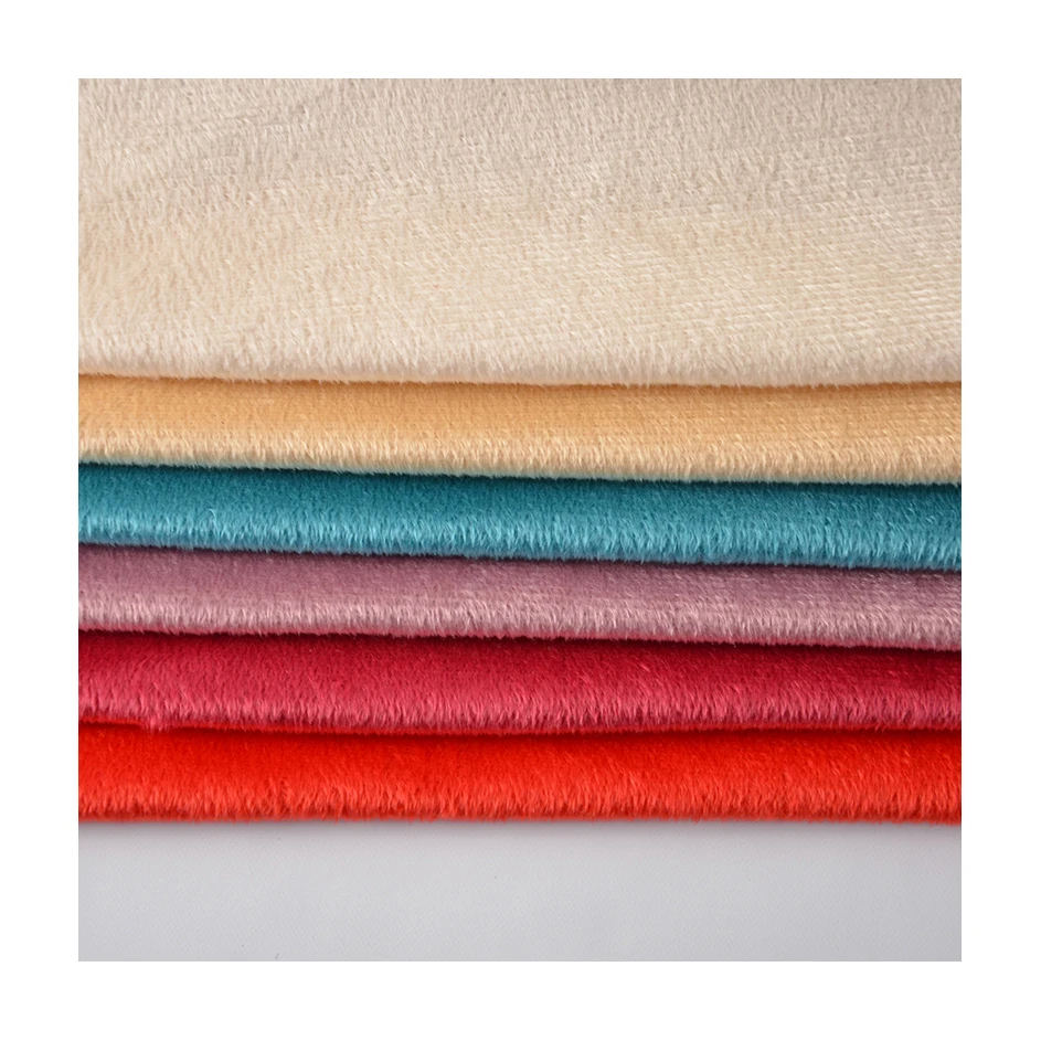 Popular Super Soft Polyester Micro Fleece Velboa Poly Plush Fabric For Dolls