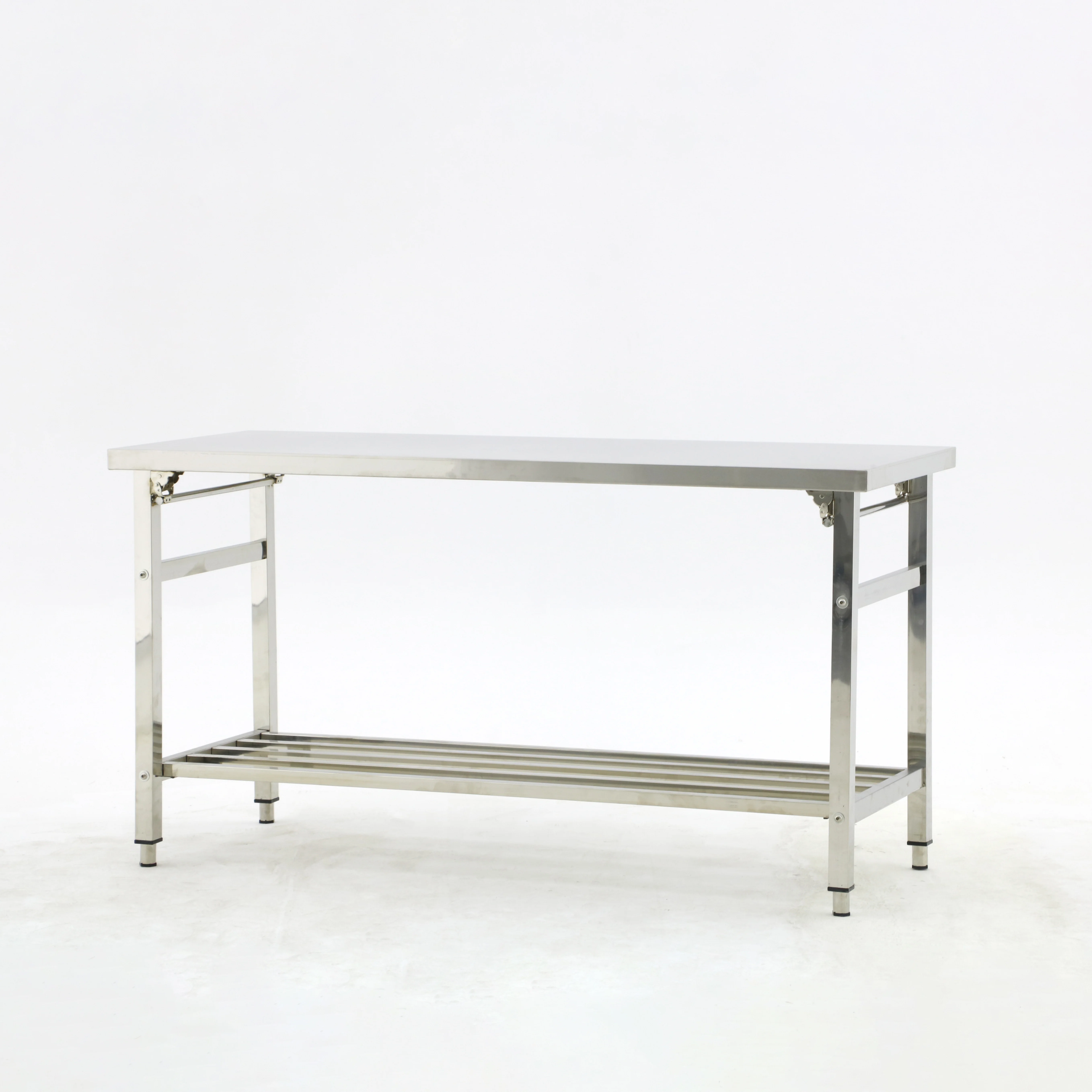 Portable Stainless Steel Folding Table Restaurant Kitchen Equipment Outdoor Commercial Worktable
