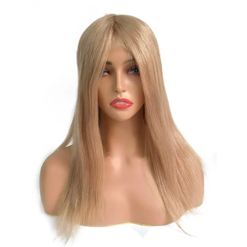 Silk Top Lace Base Human Smooth  Virgin Hair Pieces Female Wigs