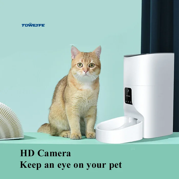 Toweyfe 9L Dog Automatic Free Feeder For Large Breed Dogs Smart Pet Feeder Wifi Remote Pet Camera