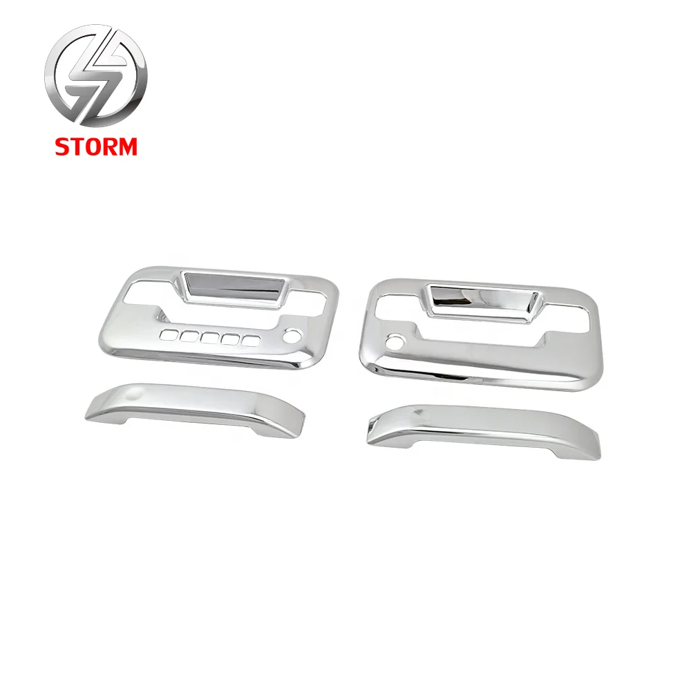 High Quality Truck Door Handle Cover Bezel Code Pad Chrome Plastic For Ford F150 2004-2014
