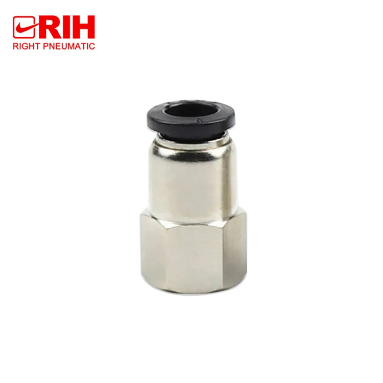 PCF internal thread straight through quick connector copper+nickel plated hose pneumatic air hose quick connector accessories