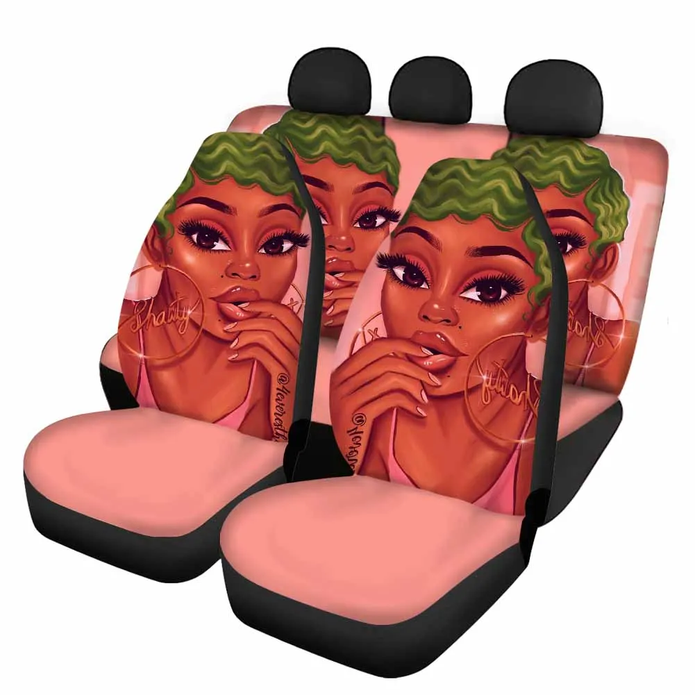 Car Seat Protector Covers Melanin Poppin Prints Car Accessories Seat Covers for Women Front/Back Car Seat covers full set 2021