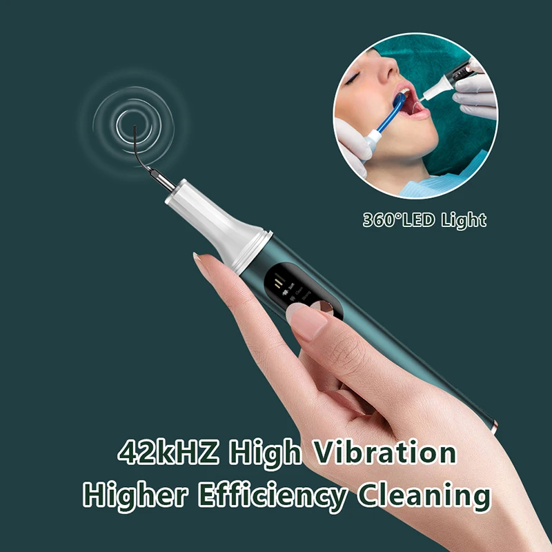 Teeth whitening dental plaque remover for kids adult pet electric ultrasonic dental Calculus Plaque Remover Tool Kit