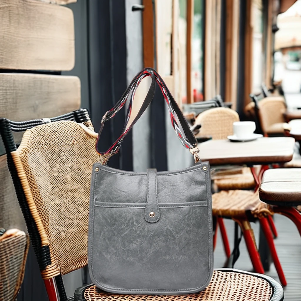 New Arrival Crossbody Shopping Bag Fashion PU Pebbled Leather Wide Changeable Strap luxury handbags for women famous brands