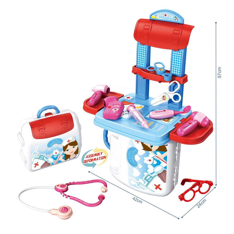 High quantity kid educational doctor set nurse injection medical role paly  classic toys