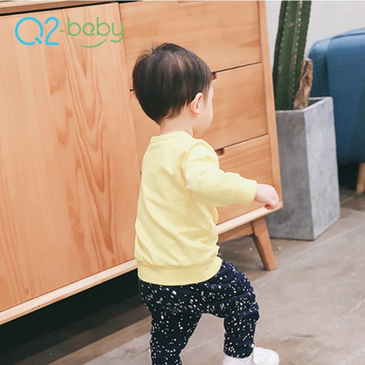 
Q2-baby Custom Casual Appliques Collarless Cotton T Shirt For Baby Boys 