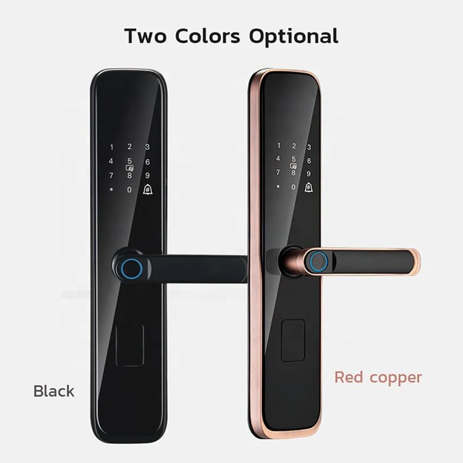 Electric electronic keyless entry tuya smart door lock wifi nfc for front door, automatic home rfid smart intelligent door lock